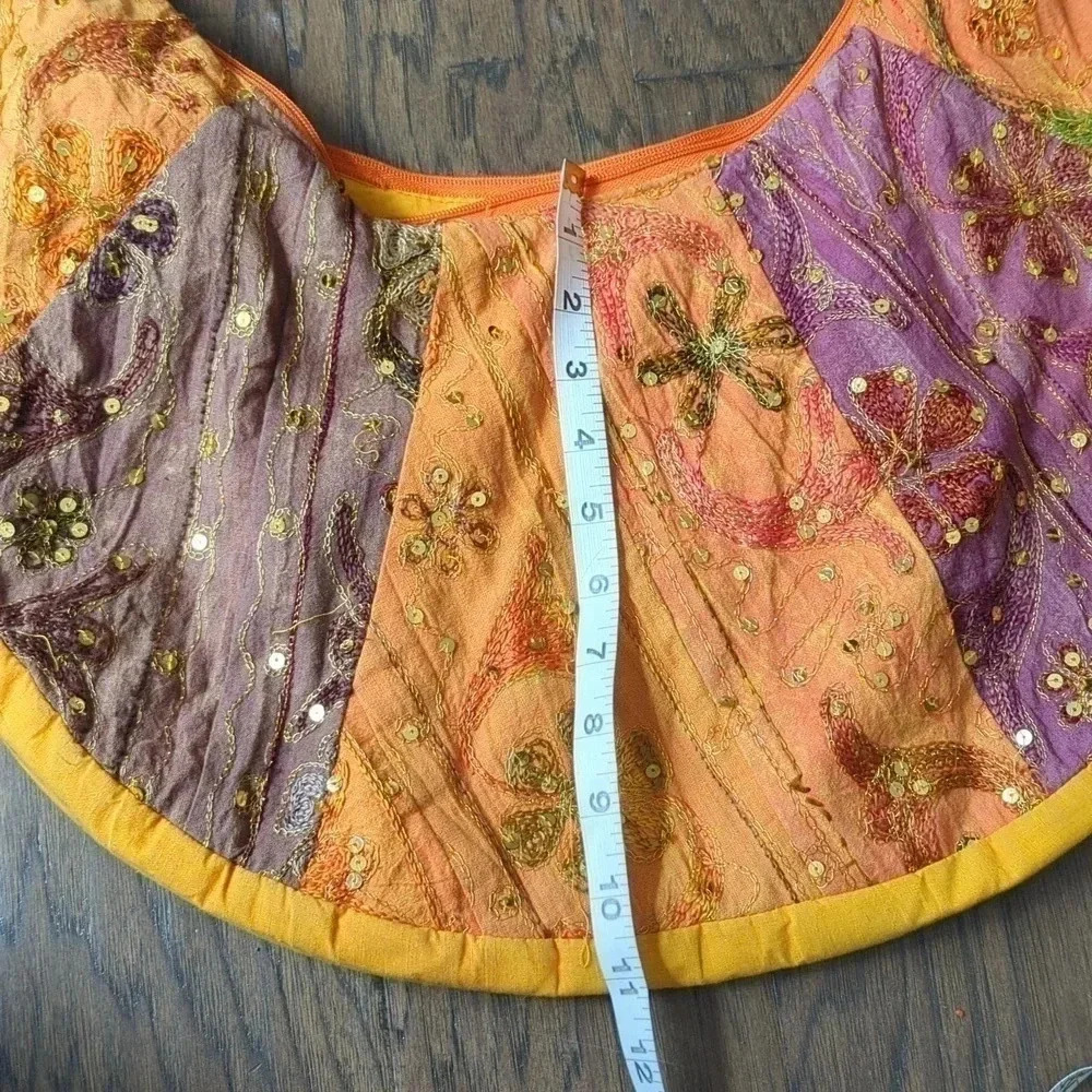 Orange  Sequined purse - Picture 6 of 8